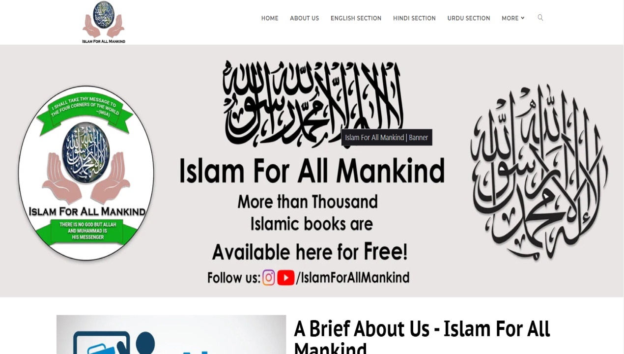 Islam for all mankind | Islamic Institute of Lahore Ahmadiyya Society