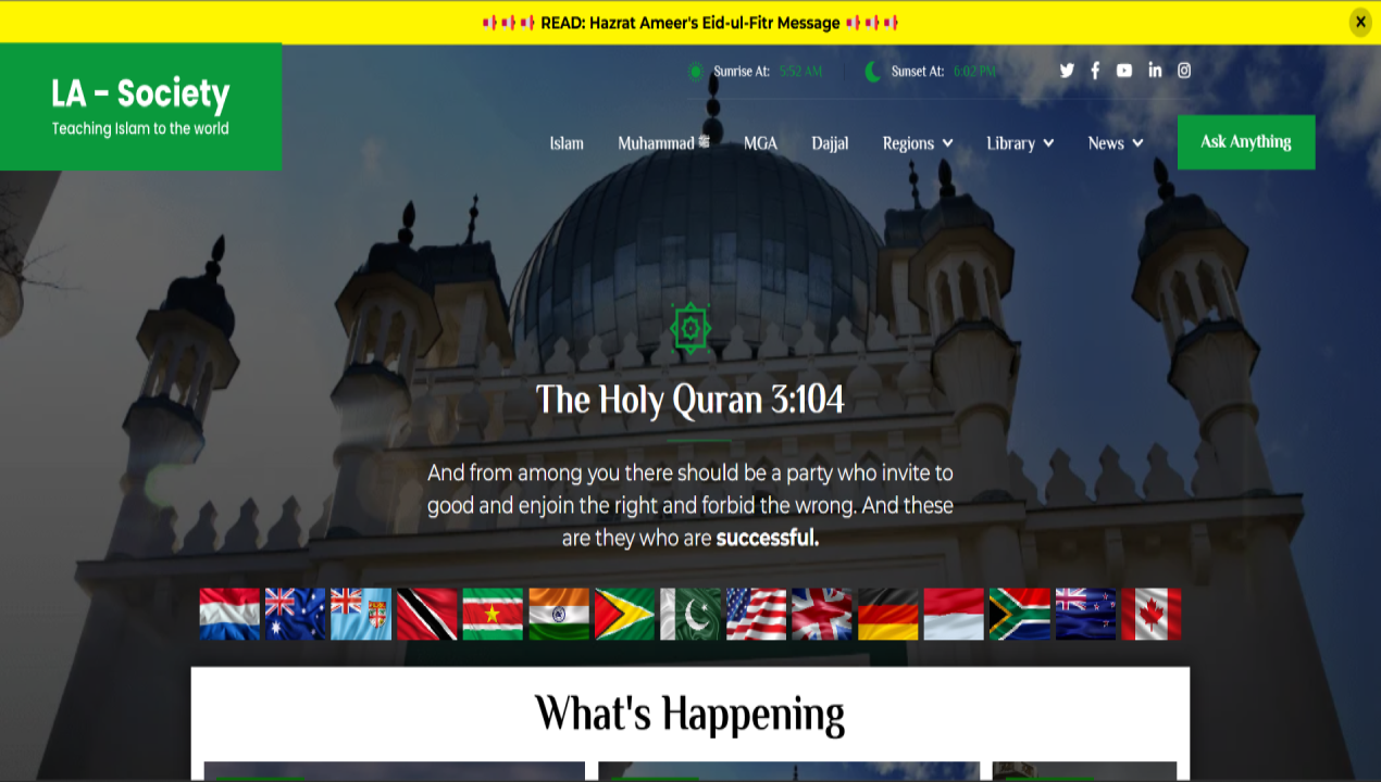 LA-Society | Islamic Institute of Lahore Ahmadiyya Society