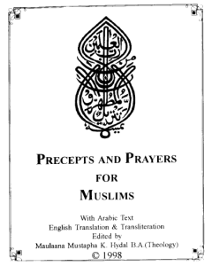 Precepts and Prayers for Muslims